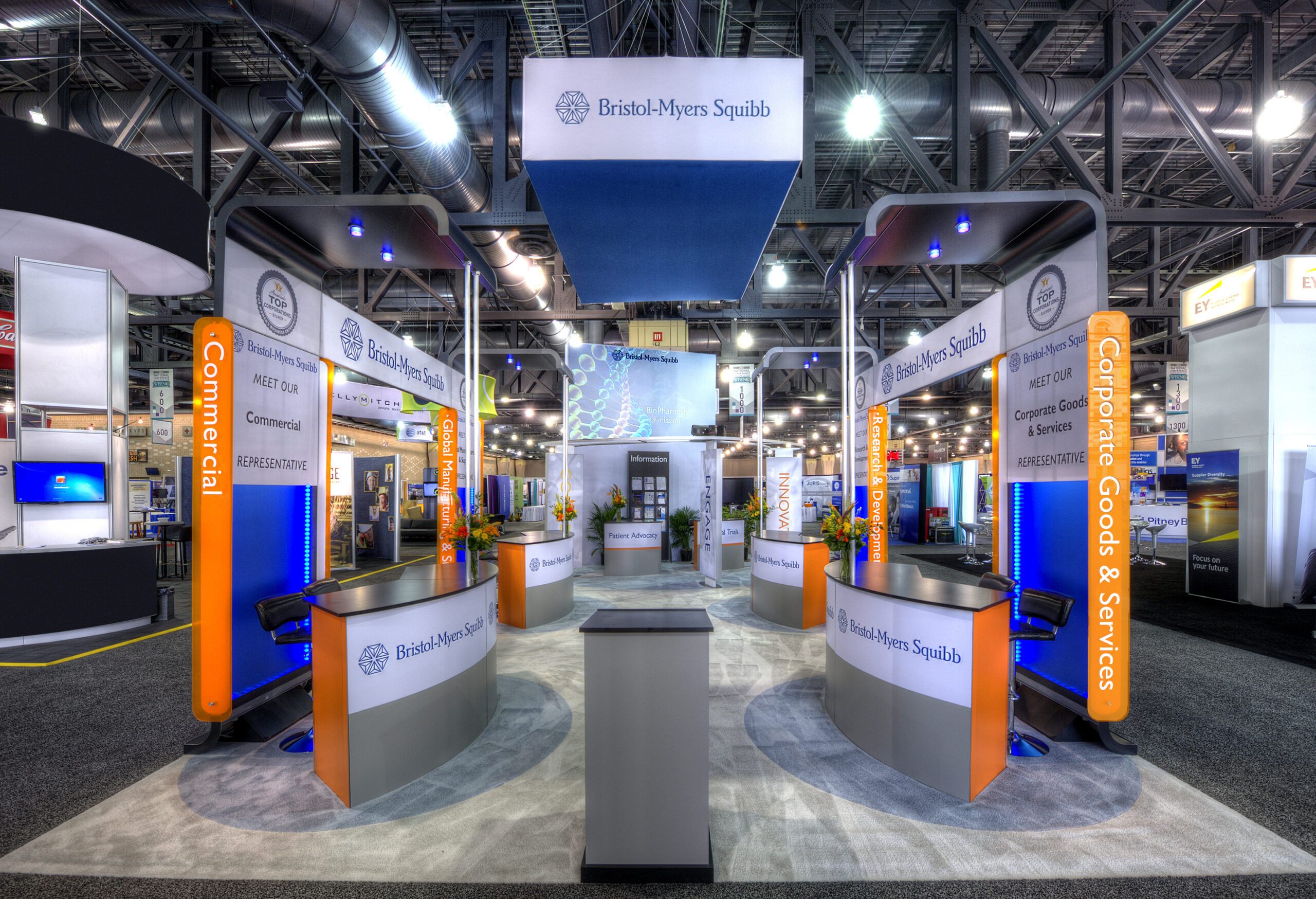 Custom Trade Show Booth Builder, Exhibits on Rent